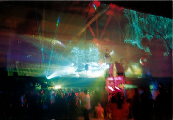 Lasers over the crowd